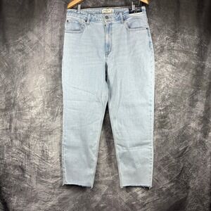 Abercrombie Curve Love Mom Jeans Womens 32 sz 14 High Rise Light Wash Denim NWT